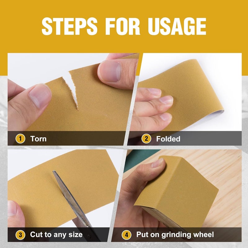Shawya PSA Longboard Sandpaper 320-Grit 2-3/4in x 20 Yards Self Adhesive Stickyback PSA Sandpaper Roll PSA Sand Paper Rolls Aluminum Oxide Longboard Sand Paper Sanding Sheet - Image 4